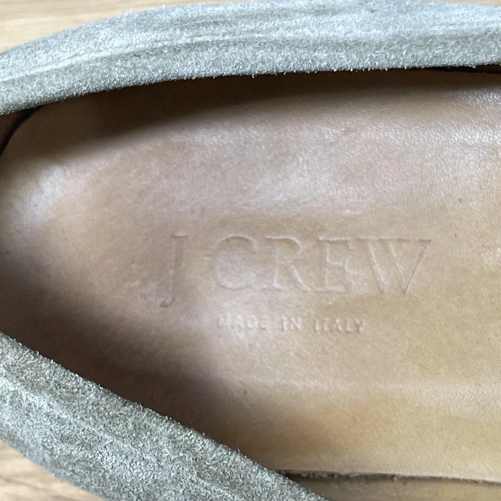 J Crew Shoes Mens 9.5 Brown Suede Slip On‎ Loafers Dress Oxfords Made in Italy